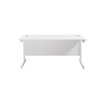 Jemini Single Rectangular Desk 1600x800x730mm White/White KF801331