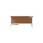 Jemini Radial Right Hand Cantilever Desk 1600x1200x730mm Nova Oak/Silver KF801805