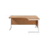 Jemini Radial Right Hand Cantilever Desk 1600x1200x730mm Nova Oak KF801923