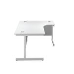 First Radial Right Hand Desk 1600x1200x730mm White/White KF803126