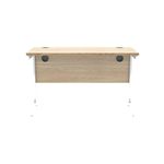 Astin Rectangular Single Upright Cantilever Desk 1200x600x730mm Canadian Oak/Arctic White KF803307