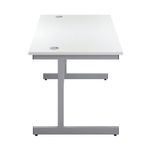 First Rectangular Cantilever Desk 1600x800x730mm White/Silver KF803454