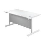 First Rectangular Cantilever Desk 1600x800x730mm White/White KF803485
