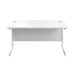 First Rectangular Cantilever Desk 1600x800x730mm White/White KF803485