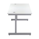First Rectangular Cantilever Desk 1800x800x730mm White/Silver KF803515