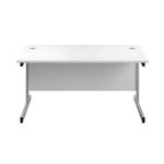 First Rectangular Cantilever Desk 1800x800x730mm White/Silver KF803515