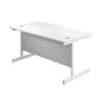 First Rectangular Cantilever Desk 1800x800x730mm White/White KF803546