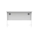 Astin Rectangular Single Upright Cantilever Desk 1200x600x730mm Arctic White/Arctic White KF803578