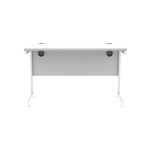 Astin Rectangular Single Upright Cantilever Desk 1200x600x730mm Arctic White/Arctic White KF803578