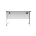 Astin Rectangular Single Upright Cantilever Desk 1200x800x730mm Arctic White/Arctic White KF803608