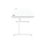 Astin Rectangular Single Upright Cantilever Desk 1600x800x730mm Arctic White/Arctic White KF803627