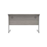 Astin Rectangular Single Upright Cantilever Desk 1200x600x730mm Alaskan Grey Oak/Silver KF803637