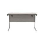 Astin Rectangular Single Upright Cantilever Desk 1200x600x730mm Alaskan Grey Oak/Silver KF803637
