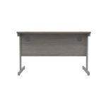 Astin Rectangular Single Upright Cantilever Desk 1200x800x730mm Alaskan Grey Oak/Silver KF803677