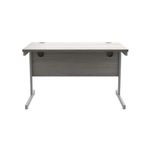Astin Rectangular Single Upright Cantilever Desk 1200x800x730mm Alaskan Grey Oak/Silver KF803677