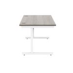 Astin Rectangular Single Upright Cantilever Desk 1200x800x730 Alaskan Grey Oak/Arctic White KF803738
