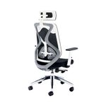 Arista Stealth High Back Chair with Headrest Adjustable Arms Black/White KF80382