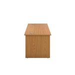 Jemini Rectangular Panel End Desk 1200x800x730mm Nova Oak KF804369