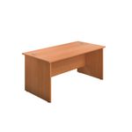Jemini Rectangular Panel End Desk 1600x800x730mm Beech KF804468