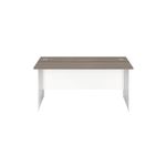 Jemini Rectangular Panel End Desk 1400x800x730mm Grey Oak KF804710