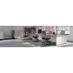 Jemini Switch Radial Right Hand 1600x1200x730mm Grey Oak KF805434