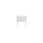Jemini Rectangular Cantilever Desk 800x600x730mm White/White KF806172