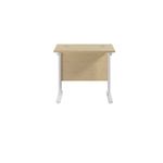Jemini Rectangular Cantilever Desk 800x600x730mm Maple/White KF806189