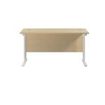 Jemini Rectangular Cantilever Desk 1200x600x730mm Maple/White KF806301