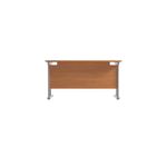 Jemini Rectangular Cantilever Desk 1400x600x730mm Beech/Silver KF806325