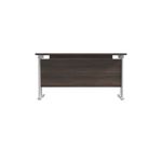 Jemini Rectangular Cantilever Desk 1400x600x730mm Dark Walnut/White KF806431