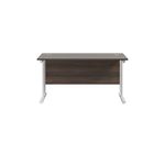Jemini Rectangular Cantilever Desk 1400x600x730mm Dark Walnut/White KF806431