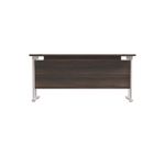 Jemini Rectangular Cantilever Desk 1800x600x730mm Dark Walnut/White KF806677