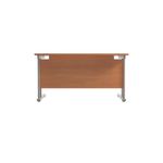 Jemini Rectangular Cantilever Desk 1400x800x730mm Beech/Silver KF806929