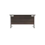 Jemini Rectangular Cantilever Desk 1400x800 Dark Walnut/Silver KF806974