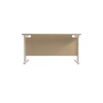 Jemini Rectangular Cantilever Desk 1400x800x730mm Maple/White KF807025