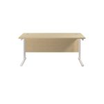 Jemini Rectangular Cantilever Desk 1600x800x730mm Maple/White KF807148
