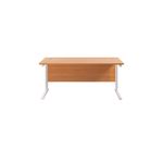 Jemini Rectangular Cantilever Desk 1800x800x730mm Beech/White KF807223