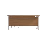 Jemini Radial Right Hand Cantilever Desk 1600x1200x730mm Nova Oak/White KF807728