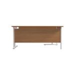 Jemini Radial Left Hand Cantilever Desk 1800x1200x730mm Nova Oak/White KF807902