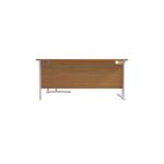 Jemini Radial Right Hand Cantilever Desk 1800x1200x730mm Nova Oak/White KF807964