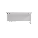 Jemini Radial Right Hand Cantilever Desk 1800x1200x730mm White/White KF807971