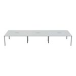 Jemini 6 Person Bench Desk 4800x1600x730mm White/White KF809531