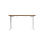 Jemini Sit/Stand Desk with Cable Ports 1200x800x630-1290mm Beech/White KF809746