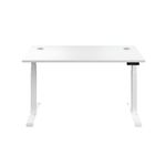 Jemini Sit/Stand Desk with Cable Ports 1200x800x630-1290mm White/White KF809791