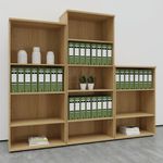 Jemini Wooden Bookcase 800x450x1600mm Nova Oak KF810537