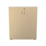 Jemini Wooden Cupboard 800x450x730mm White/Maple KF811305