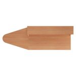 Jemini Reception Unit with Extension 1400x800x740mm Beech KF816288