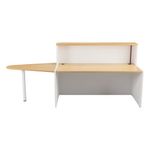 Jemini Reception Unit with Extension 1400x800x740mm Nova Oak/White KF816370