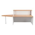 Jemini Reception Unit with Extension 1600x800x740mm Beech/White KF816401