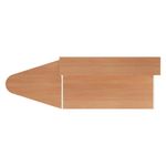Jemini Reception Unit with Extension 1600x800x740mm Beech/White KF816401